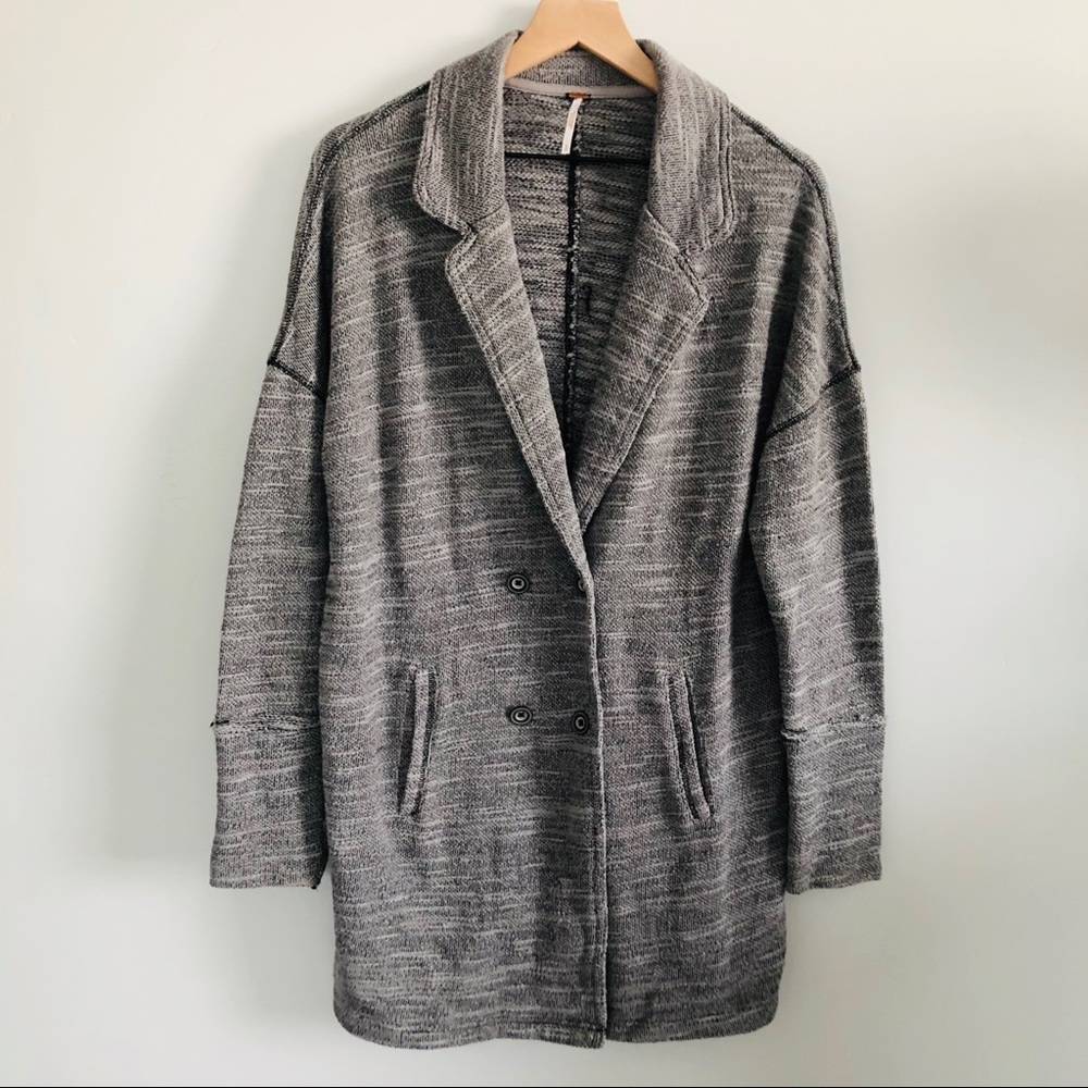 Free People Oversized Knit Long Jacket
